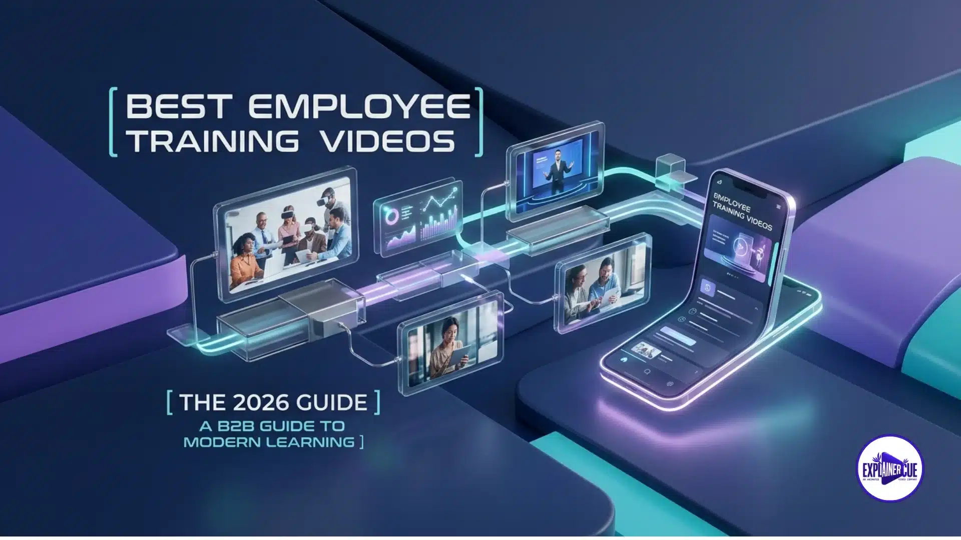 Visual template highlighting layout elements of the best employee training videos for corporate teams